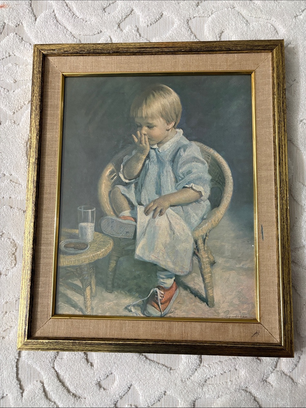 Framed Vintage Portrait "Gretchen" by James Ingwersen